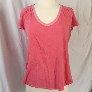 Lucky Brand size L V-neck pink top